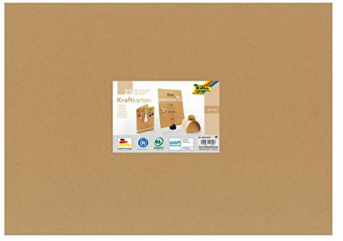 folia 692/25/98 – Cartoncino kraft naturale, 230 g/m², circa 50 x 70 cm, 25 fogli, per fai da te e creare biglietti di auguri, inviti, segnaposto, ecc.