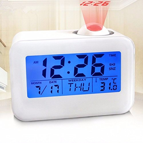 BliliDIY Proiettore Vocale Parlante Con Proiezione Controllata Da Audio E Sveglia Snooze Data Proiettore