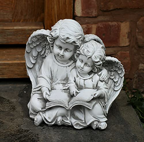 HH Home Hut Outdoor Cherub Statues and Fairy Figures - Large Garden Angel Statues for Patio, Lawn, Indoor and Outdoor Décor