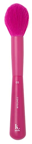 KRASH Tools Brocha 05 Contour Brocha Maquillaje para Colorete Bronceador Iluminador - Productos en Crema o Polvo - Pincel de Pelo Sintético y Mango Ergonómico - Tamaño Viaje - Vegano y Cruelty Free