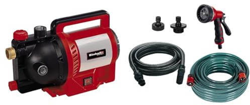 Einhell Gartenpumpe GC-GP 1250 N/1 (1.200 W, max. 5000 L/h, max. Förderhöhe 50 m, Wassereinfüllöffnung /-ablassschraube, inkl. 5-tlg. Zubehör-Set)