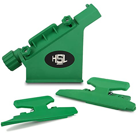 Hosolee Archery Fletching Jig with Straight and Right Helical Clamps Vanes Feathers Sticker Tool for DIY Arrow Crossbow Bolts