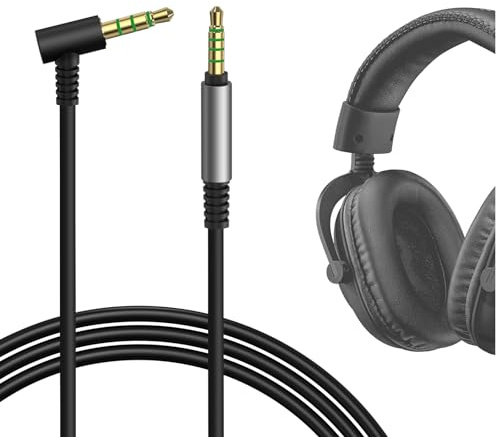 GEEKRIA QuickFit Audiokabel, kompatibel mit Logitech G Pro, G Pro X, G433, G233 Gaming Headset Kabel, 3,5 mm 5-poliges AUX-Ersatzkabel (1,2 m)