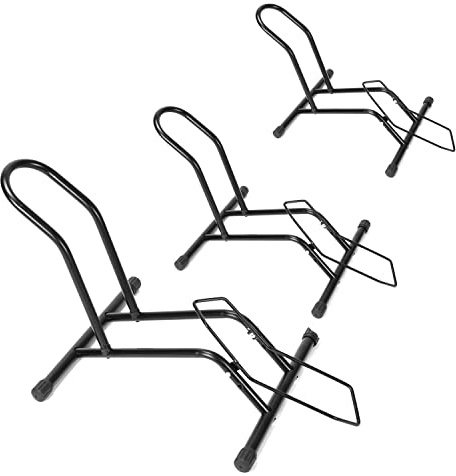 Joparri Lot de 3 béquilles de vélo au sol 16 à 29 - Autonome - Convient pour toutes les roues avant ou arrière - Pour garage ou magasin de vélos - 44,5 x 41,5 x 37 cm
