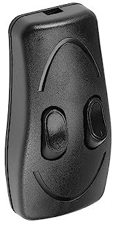 Rebower 2 Stück Inline Schnur Schalter AC 250V 6A Ein/Aus Wippschalter [für Lampe, Schreibtischbeleuchtung] 3.1x 1.1 Zoll Schwarz