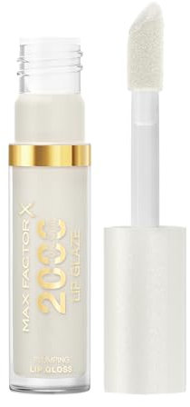 Max Factor 2000 Calorie Lip Glaze, farbiges Hochglanz-Lipgloss mit Volumen-Effekt, Nährstoffkomplex mit Hyaluron und Squalan, vegan, Fb. 000 Melting Ice, 4.4ml