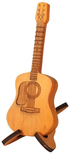 lasuroa Boîte à Médiator de Guitare, Étui à Médiator de Guitare Acoustique en Bois Support de Médiator de Guitare Personnalisé avec 3 Médiators et Support pour Les Amateurs de Guitare, 01154