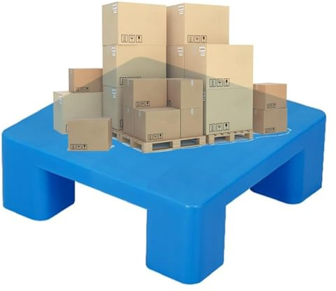 Palés Plástico Plataforma De Plástico, Plataforma De Envío Encajable, Almohadilla Industrial A Prueba De Humedad De Cuatro Esquinas, Plataforma De Estante For Montacargas, Almacén, Fábrica, Taller Al