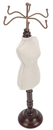 SAFIGLE Model Jewelry Rack Necklace Stand Retro Wooden Jewelry Holder Household Display for Necklaces Desktop Decoration