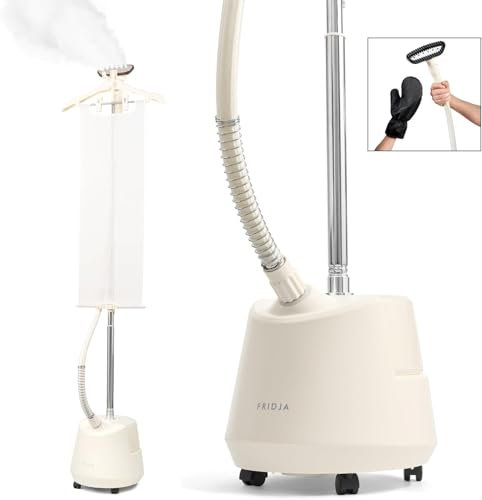 Dampfglätter für Kleidung – Professionelle Dampfbürste mit 2200W, 3l Wassertank und zwei Dampfeinstellungen für schnelle Faltenentfernung – Für alle Stoffe geeignet, in 35 Sek. bereit – cremefarben