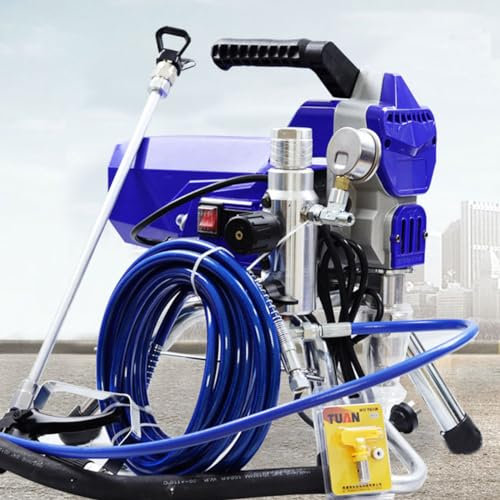 Pulverizador de pintura sin aire con motor sin escobillas, pistola de pintura de pared de alta presión de 2200 W, pulverizador sin aire para una pintura rápida y eficiente