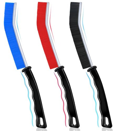 Hmfmdy Crevice Cleaning Brush, 3pcs Hard Bristle Crevice Brush, Bathroom Tile Groove Gap Brush For Small Spaces, Thin Sink Tile Window Cleaning Brush Tools for Home, Kitchen, Bathroom