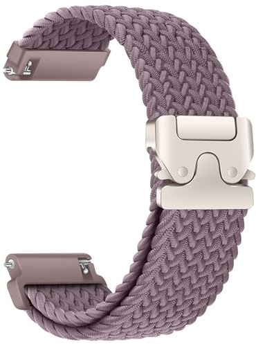 SumRioo 20 mm armband för Garmin Vivoactive 5/3/3 Music/Venu 2 Plus/Venu Sq/Sq 2, nylonflätat klockarmband för Garmin Forerunner 55/165/165 Music/245/245 Music/645/645 Music, 20 mm, Nylon