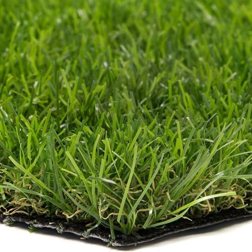 LoviStore Erba Sintetica Prato Erbetta Artificiale Spessore 35mm Rotolo Vari Formati Drenante Tappeto Manto Verde Sintetico Tagliabile Resistente per Esterno Balconi Giardino Verande (1x5 mt)