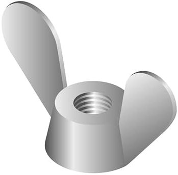 FRANTOS 10 Stück DIN 315 Flügelmuttern M8 - Temperguss verzinkt I Schmetterlingsmuttern, Wing Nut - Hochwertige Flügelmutter (deutsche Form)
