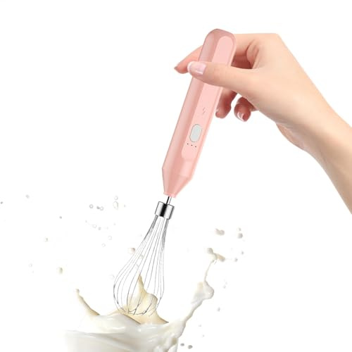Sbattitore elettrico frusta frullatore a mano USB Cariche di latte Frother Batteria di grande capacità integrata da 800 mAh, agitatore per uova automatico per cioccolata calda, condimento