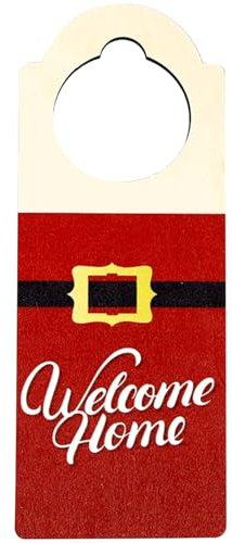 Weihnachts-Türhänger aus Holz, rustikale Urlaubsdekoration, Türknauf-Schild für festliche Heimdekoration, Weihnachts-Party-Zubehör