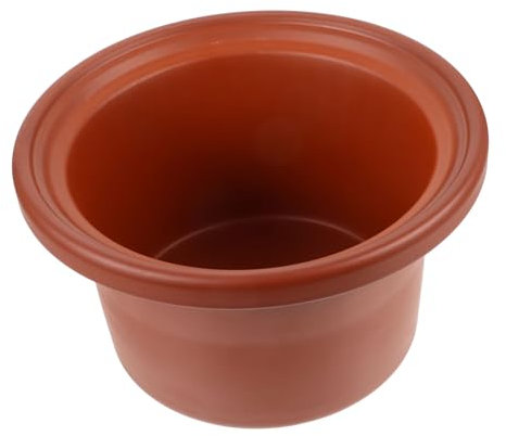 CIYODO Pot intérieur pour cocotte électrique casserole inserts lent mijoter stockpot marmite électrique revêtement pour autocuiseur électrique marmite à soupe électrique céramique Brun