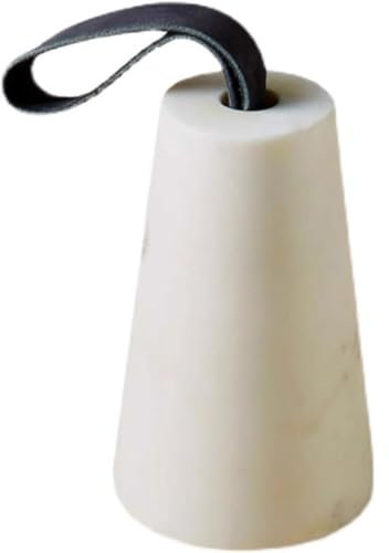 Cale-Porte en Marbre Naturel, Décoration De Sol Moderne Et Luxueuse, Arrêts De Portes Robuste avec Poignée, pour Chambre Et Salle De Bain
