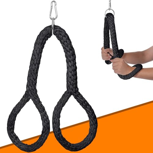 DASKING Corde Triceps, Sangle de Tirage Souple et Ergonomique pour Dorsaux, Biceps - Prise en Main Confortable Anti-Dérapante Taille Unique - Équipement Fitness pour Salle Sport Domicile