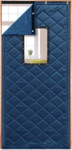 Tenda termica isolante per porta, 100 x 240 cm, invernale, antivento e insonorizzante, in cotone, per condizionatore, camera da letto, cucina, ad alta efficienza energetica, isolamento termico e