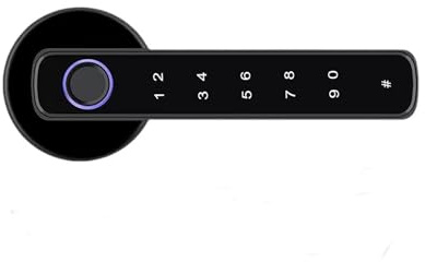 NEWFUN Cerradura Inteligente, Fechadura Inteligente, Adecuado para Puertas Interiores con un Grosor de 35-55 Milímetros, Cuatro Variantes de Apertura, Negro