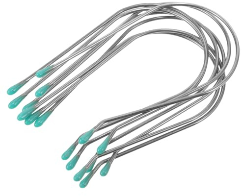 NULYLU 8pcs U-shaped Hot Curler Clips Electric Heating Hair Roller Replacement Pins Stainless Steel Curling Clips for Quick Styling and Secure Hold