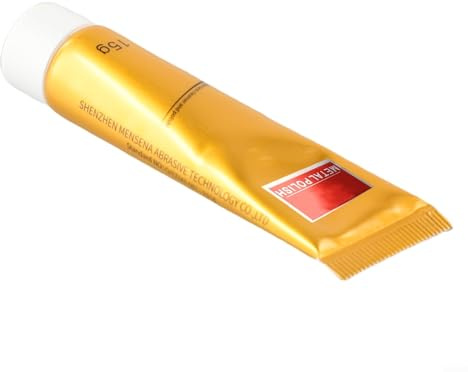 Yuanpgky Crema pulidora de metales para acero inoxidable, latón, aluminio y cromo, elimina el óxido y revestimiento protector para uso doméstico, automóvil y motocicleta (15 g)