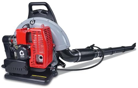 Soffiatore a schiena 52cc - Motore 2 tempi 2,2 CV - 780 CFM / 270 MPH - Professionale per foglie bagnate, neve e detriti resistenti - Carburante Benzina - Colore Rosso