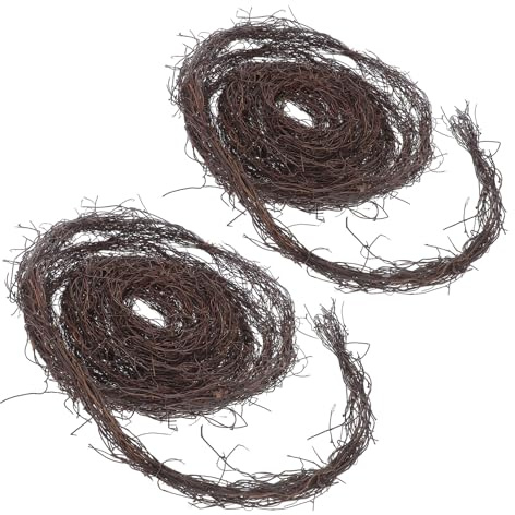 GRADENEVE 2 Stück Naturrattan Girlande aus Weide für Vielseitige Dekoration 4,6m Lang Rustikaler Stil für Heimdeko und Selbstgemacht Bastelprojekte zu Weihnachten