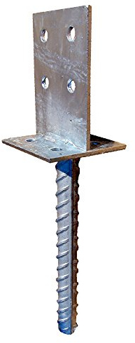 Stützenfuss vz T-Form 80 x 100 mm, Montage in Beton
