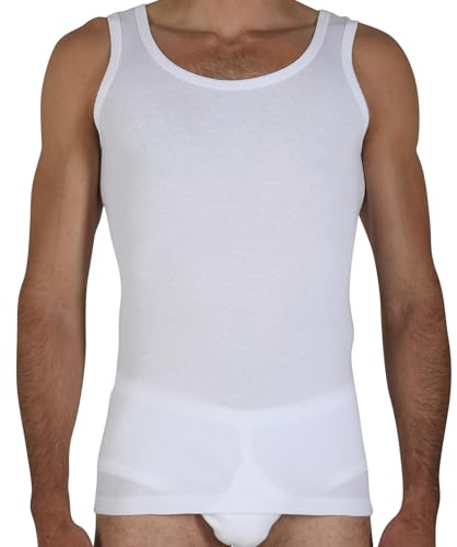 Fragi Canotta Uomo Spalla Larga in Puro Cotone | Canottiera Intima in Tessuto Elastico Senza Cuciture Seamless, Made In Italy