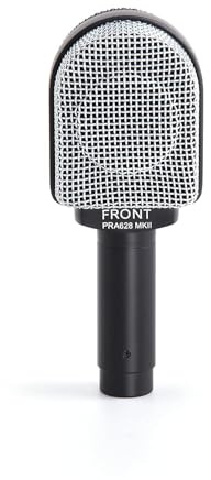 Superlux PRA628MKII Professional Dynamic Instrument Microphone, Wired Super-Cardioid Mic for Guitar/Bass Amps & Live Sound. Recording for Studio and Live Performance, Road-Ready with Clamp & Bag