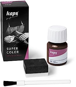 KAPS Super Color, Colorante per Pelle Naturale, Ecopelle e Tessuto, Tinta per Pelle da 25ml (180 - Cioccolato)