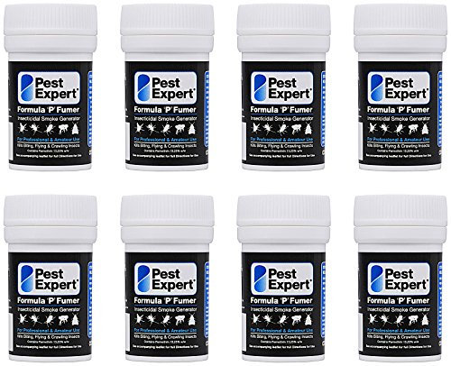 Pest Expert Clothes Moth Killer Smoke Bombs 8 x 3.5g - Formula 'P' Maximum Strength Moth Bomb, Fast-Acting for Effective Control, Professional Strength for Approved Amateur Use