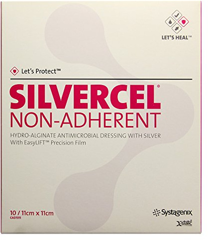 Silvercel D7707 nicht haftender Verband, 11 x 11 cm, 10 Stück