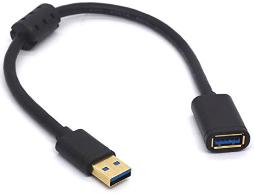 Tomost EMI-freies USB-3.0-Kabel mit Ferritperlen, störungsfrei, für Scanner, Kamera usw. (Stecker auf Buchse)