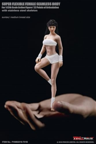 OBEST TBLeague 1:12 Actionfigur im Maßstab, Simulationspuppe Mit Schwarzen Haaren und Weißer Haut,Geeignet für Ausstellung, Fotografie