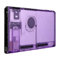 eXtremeRate Carcasa Trasera para Nintendo Switch Consola Funda Case Shell de Bricolaje Cubierta de reemplazo con Soporte para Nintendo Switch No Incluye la Carcasa de Joycon(Transparente Violeta)