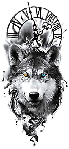 Tempoary Kompass und Wolf Tattoo Fake Tattoo XQB088