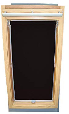 Rollo für VELUX Dachfenster Sichtschutzrollo für TYP GGL/GPL - 310 oder M10 - Farbe schwarz - mit Haltekrallen