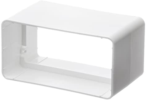 110x55 mm Giunto in Plastica per Tubi di Aerazione Rettangolari - Raccordo/Connettore per Tubo Rettangolare