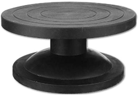 TöPferscheibe 30cm Töpferwarnel-Modell-Modellierungsplattform-Sculpting-Plattform-Plattform-Model-Machen-Lehm-Skulptur-Werkzeuge runder Dreh-Turn-Platten-Keramik-Tool (Color : Black)