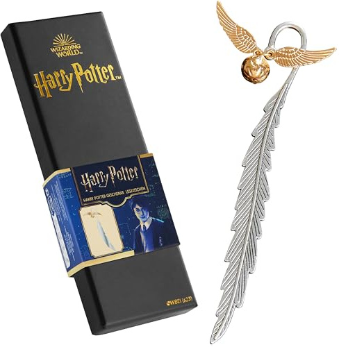Harry Potter presenter bokmärken för kvinnor tonåringar barn metall bokmärke med hängande gyllene snitchbok berlock skola universitet läsgåvor för alla, Metallisk