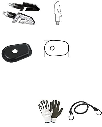 KOMPATIBEL MIT KAWASAKI ZZR 1200 2002-2005 LED PAAR BLINKER + ADAPTER BLINKER FÜR MOTORRAD CARENATE-NEKED KAWASAKI 90101+90063 SCHWARZ UNIVERSAL ZUGELASSEN