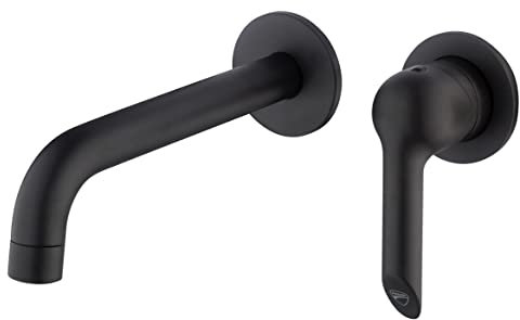 DUCATI - HD100 MISCELATORE LAVABO A MURO NERO/SATINATO