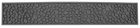 60 X 10 Cm Kaffee-Bar-Matte, PVC-Silikon, Rutschfeste Kaffee-Überlaufmatte, Rechteckige, Hitzebeständige Theken-Abtropfmatte, Arbeitsplatten-Zubehör für Zuhause, Bars und Cafés, Langlebig(Grau)