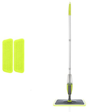 trapeador de vapor Fregona Con Pulverizador, Juego De Escobas, Fregonas Planas Mágicas For El Suelo, Herramienta De Limpieza Del Hogar, Escobas For El Hogar Con Almohadillas De Microfibra Reutilizable