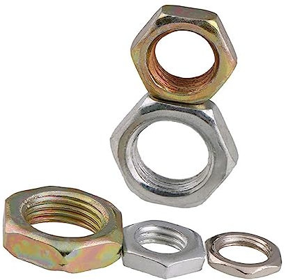 GB6173 verzinkt/Farbe Zink/dünne Feinzahn-Sechskantmutter M7-M16 10 Stück (Color : Metallic_M7 X 0.75 X 2 Color)