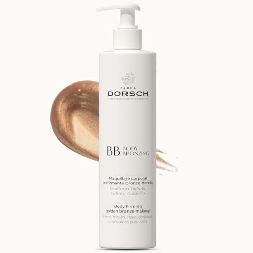 FARMA DORSCH – Selbstbräuner Körper | Body Bronzing | Körper-Make-up mit Sofort-Glow | Straffend & Feuchtigkeitsspendend | Goldton für alle Hauttypen | 200 ml